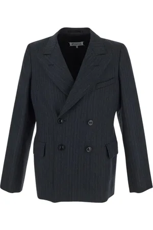 Maison Margiela Homme, Vestes, Bleu, Taille: M Veste en laine pour homme