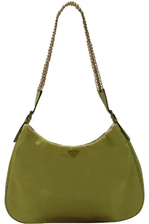Prada Femme, Pre-owned, Jaune, Taille: ONE Size Pre-owned Toile sacs-main