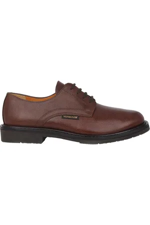 Mephisto Homme, Chaussures, Brun, Taille: 42 1/2 EU Chaussures à Lacets Faites Main - Marron