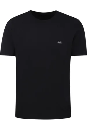 C.P. Company Homme, Tops, Noir, Taille: L T-Shirt Noir avec Petit Logo