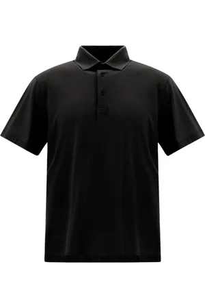 HERNO Homme, Tops, Noir, Taille: XL Jersey Crepe Polo