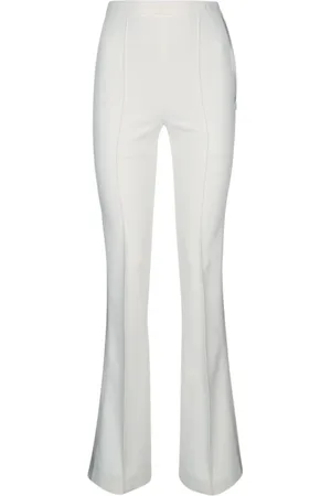 Elisabetta Franchi Femme, Pantalons, Blanc, Taille: 38 FR Pantalon Évasé