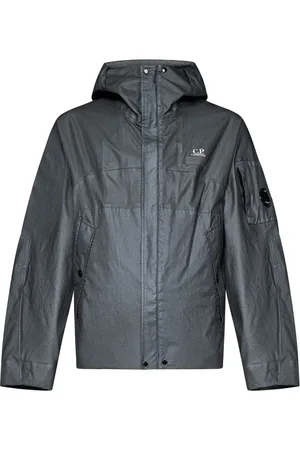 C.P. Company Homme, Vestes, Gris, Taille: M Manteaux Gris avec Fermeture Éclair Cachée