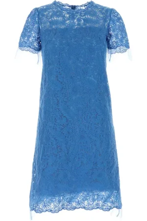 ERMANNO SCERVINO Femme, Robes, Bleu, Taille: 40 FR Robe Bleue en Dentelle pour Femmes
