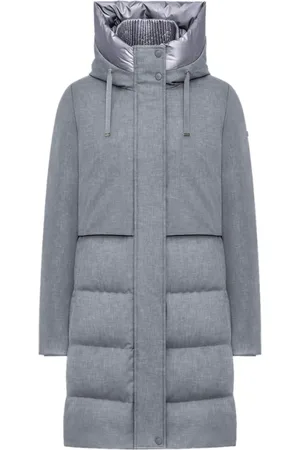 Duno Femme, Vestes, Gris, Taille: 42 FR Veste à capuche matelassée en tissu technique