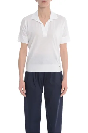 HERNO Femme, Tops, Blanc, Taille: 36 FR Polo en jersey