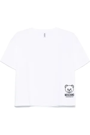 Moschino Femme, Tops, Blanc, Taille: 42 FR T-shirts et Polos Col Rond Blancs