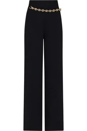 Paco rabanne Femme, Pantalons, Noir, Taille: 38 FR Pantalon droit court moderne