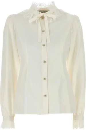 Alessandra Rich Femme, Blouses et Chemises, Blanc, Taille: 36 FR Chemise Blanche en Popeline pour Homme