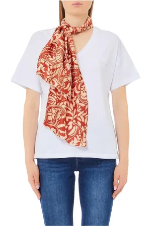 Liu Jo Femme, Tops, Blanc, Taille: 42 FR T-shirt en coton pour un look élégant