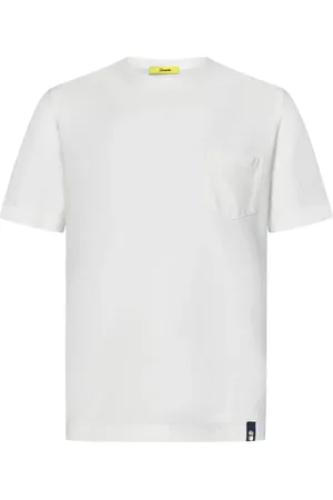 DRUMOHR Homme, Tops, Blanc, Taille: L T-shirts et Polos Blancs avec Poche
