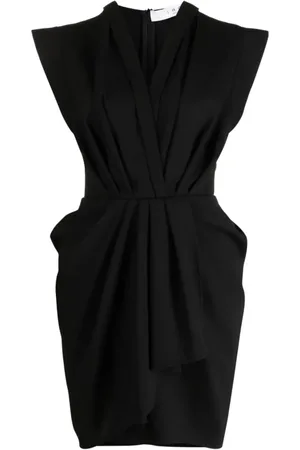 IRO Femme, Robes, Noir, Taille: 36 FR Robe Midi en Laine Noire
