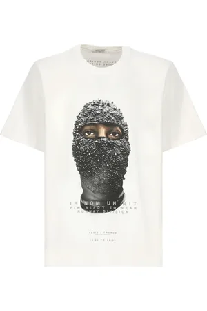 Ih Nom Uh Nit Homme, Tops, Blanc, Taille: M T-shirt Blanc en Coton avec Imprimé