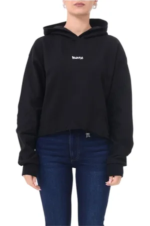 DISCLAIMER Femme, Sweatshirts et sweats à capuche, Noir, Taille: 36 FR Sweat à capuche élégant avec logo
