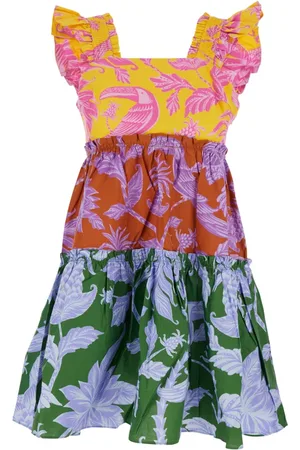 Farm Rio Femme, Robes, Multicolore, Taille: 40 FR Robe Mini Tropicale Multicolore