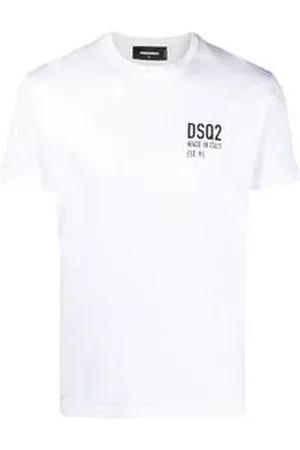 Dsquared2 Homme, Tops, Blanc, Taille: S T-shirt blanc avec impression, manches courtes