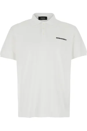 Dsquared2 Homme, Tops, Blanc, Taille: M Polo Blanc avec Lettrage Logo