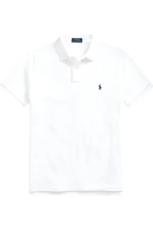 Ralph Lauren Homme, Tops, Blanc, Taille: L Polo de coupe ajustée personnalisé