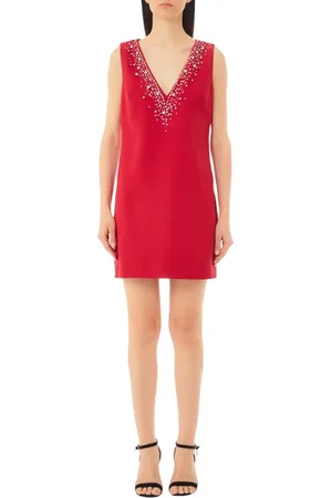 Liu Jo Femme, Robes, Rouge, Taille: 34 FR Robe brodée de bijoux