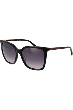 GANT Femme, Accessoires, Noir, Taille: ONE Size Lunettes de Soleil Papillon Noires avec Verres Dégradés