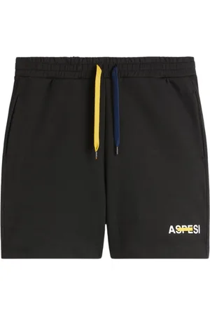 Aspesi Homme, Shorts, Noir, Taille: M Shorts Bermuda en coton teint en pièce