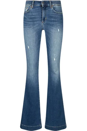 Liu Jo Femme, Jeans, Bleu, Taille: W26 Jean évasé bleu avec strass