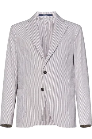 DRUMOHR Homme, Vestes, Multicolore, Taille: XL Veste Beige à Rayures Col Classique