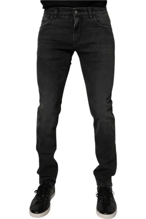Dolce & Gabbana Homme, Jeans, Noir, Taille: XL Jean Skinny en Denim Stretch Noir