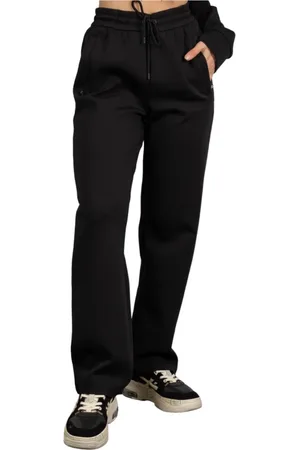 Emporio Armani Femme, Pantalons, Noir, Taille: 38 FR Pantalon en coton avec poches latérales