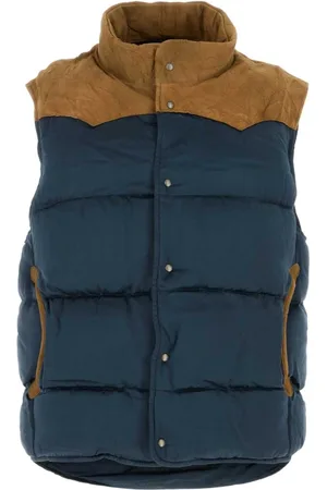 VISVIM Homme, Vestes, Bleu, Taille: L Veste en Rayonne Bleue avec Duvet