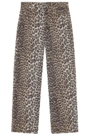 Ganni Femme, Pantalons, Brun, Taille: 42 FR Jeans en Denim Classiques pour un Usage Quotidien