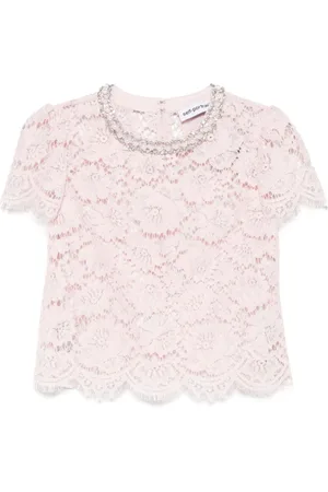 Self-Portrait Femme, Blouses et Chemises, Rose, Taille: 38 FR Haut Rose avec Style
