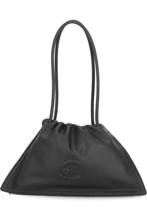 Coccinelle Femme, Sacs, Noir, Taille: ONE Size Sac de Magasinage en Cuir Noir avec Cordon