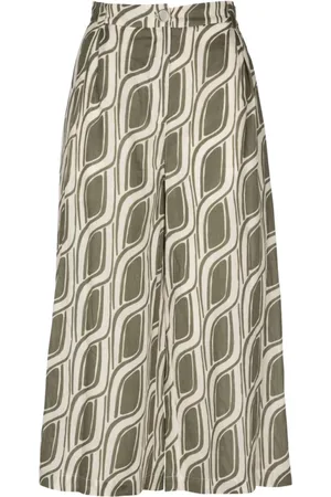 Liu Jo Femme, Pantalons, Multicolore, Taille: 42 FR Pantalon Palazzo en Ramie