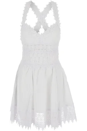 CHARO RUIZ IBIZA Femme, Robes, Blanc, Taille: 40 FR Robe Courte Blanche Marilyn