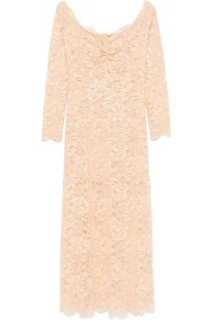 Paco rabanne Femme, Robes, , Taille: 40 FR Robe Longue à Paillettes Ivoire Élégante