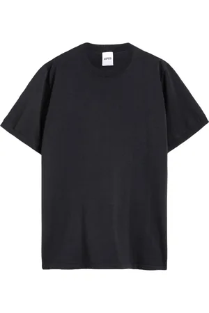 Aspesi Homme, Tops, Noir, Taille: L T-shirt en Coton Noir Col Rond