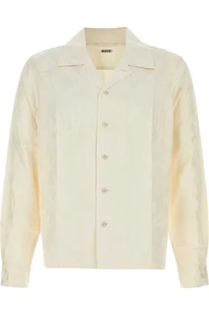 BODE Homme, Chemises, Jaune, Taille: L Maillot de football jacquard crème
