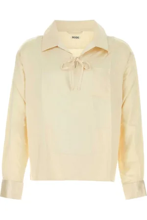 BODE Homme, Chemises, Jaune, Taille: M Chemisier en satin crème Maze