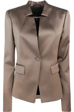 Patrizia Pepe Femme, Vestes, Brun, Taille: 40 FR Veste Slim Fit Marron