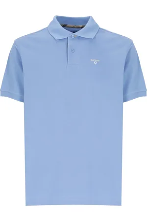 Barbour Homme, Tops, Bleu, Taille: S Polo en Coton Bleu Clair