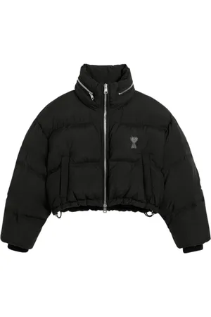 Ami Femme, Vestes, Noir, Taille: 42 FR Veste Casual en Nylon Noir