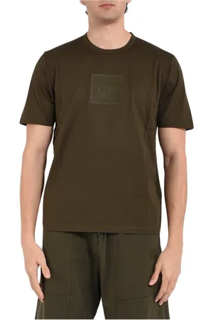 C.P. Company Homme, Tops, Vert, Taille: S T-shirt en coton de la série métropolitaine