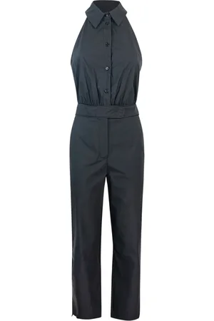 Patrizia Pepe Femme, Combinaisons et Ensembles, Noir, Taille: 40 FR Pantalon Noir Combinaison Fermeture boutons