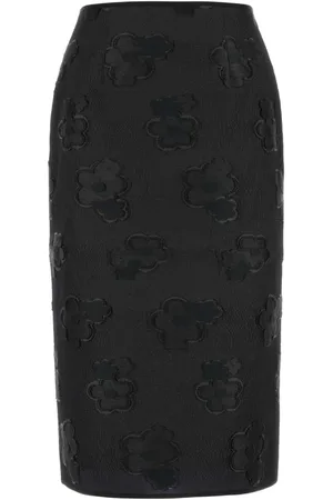 Cecilie Bahnsen Femme, Jupes, Noir, Taille: 36 FR Jupe en mélange de soie noire Allegra