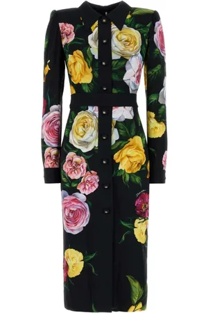 Dolce & Gabbana Femme, Robes, Multicolore, Taille: 38 FR Robe Chemise Imprimée