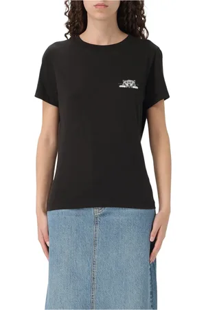 Kenzo Femme, Tops, Noir, Taille: 40 FR T-shirt bio Happy Tiger