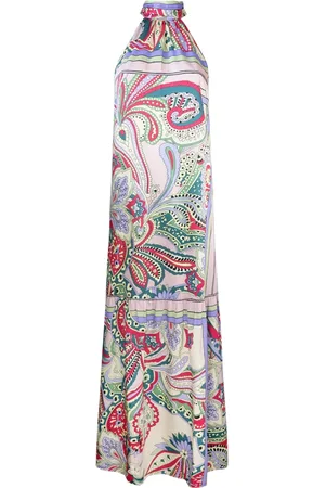 Liu Jo Femme, Robes, Multicolore, Taille: 36 FR Robe longue multicolore avec imprimé foulard