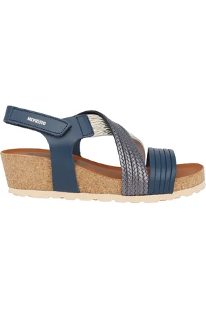 Mephisto Femme, Chaussures, Bleu, Taille: 41 EU Sandale Femme Bleu Mix - Collection Été