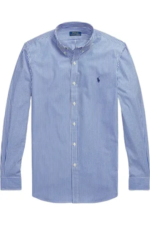 Ralph Lauren Homme, Chemises, Bleu, Taille: L Chemise Slim Fit en Popeline Stretch